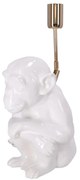 Lampa ceramica Maimuta Alba h 35 cm
