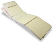 DIVERO Set de tapițerie pentru șezlong Garth, crem, 2 buc.