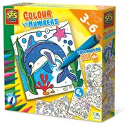 Set creativ - Deseneaza pe numere, 6 planse