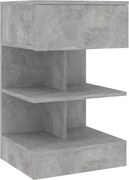 vidaXL Noptieră, gri beton, 40x35x65 cm, PAL