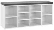 Juskys Banca pantofi 104x30x48 cm - alba