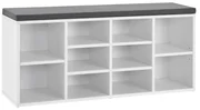 Juskys Banca pantofi 104x30x48 cm - alba