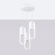 Lustră pe cablu Sollux SL.1361 NICUS 3xE27/15W/230V alb