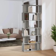 vidaXL Bibliotecă/Separator, gri sonoma, 80x24x192 cm, lemn prelucrat