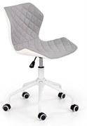 Scaun de birou copii Matrix III alb gri