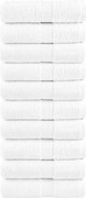 vidaXL Prosoape de baie premium, SOLUND, 10 buc., albe, 30x30 cm, 600 g/m²