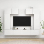 vidaXL Set dulapuri TV, 6 piese, alb, lemn prelucrat