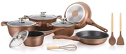 RESIGILAT - Set oale si tigai marmorate 13 piese, antiaderente Royalty Line BS1010M - Maro