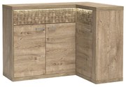 Comodă de colț Nature 15 (cu iluminat LED) (Stejar ribbeck). 1057919