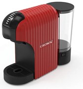 Espressor cu capsule 7in1 Crown CCM-1532R, 1400 W, 20 bar, 0.9 L, 7 adaptoare, Indicator LED, Controlul lungimii cafelei, Rosu/Negru