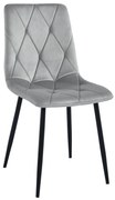 Scaun Bucatarie/Dining Fido Catifea Gri Deschis