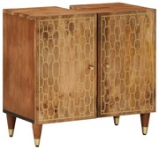 vidaXL Dulap pentru chiuveta de baie, 62x33x58 cm, lemn masiv de mango