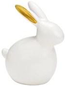 Iepuras din ceramica GILDED BUNNY 14 cm alb