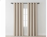 Draperii opace VELVET bej 140x250 cm (2 buc), inele metalice