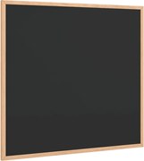 vidaXL Tablă cu ramă din lemn masiv de pin, neagră, 60x55 cm