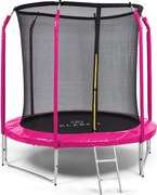 KLARFIT Jumpstarter, trambulină, 2,5 m Ø, plasă 120 kg max., 195 cm Ø zonă de sărituri