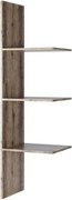 Raft Jagger, stejar inchis, PAL laminat, 47x40x162 cm