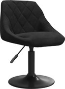 vidaXL Scaun de bar, negru, catifea