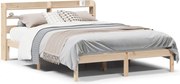 vidaXL Cadru de pat fără saltea, 135x190 cm, lemn masiv de pin