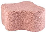 Puf de copii roz cu tapițerie din țesătură bouclé Cloud – Wigiwama