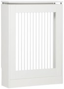 HOMCOM Capac Radiator din MDF si Otel Alb 60x18x84cm Design Simplu si Elegant pentru Acoperire Calorifer | Aosom Romania
