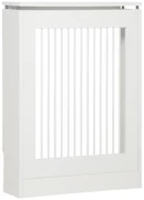 HOMCOM Capac Radiator din MDF si Otel Alb 60x18x84cm Design Simplu si Elegant pentru Acoperire Calorifer | Aosom Romania