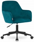 Scaun de birou Culoare turcoaz, NARNI VELVET