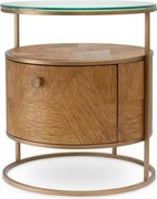 Noptiera, Masuta LUX, Furnir de stejar, Velutto