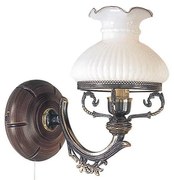 Aplica de perete clasica design italian din alama cu lemn 2810