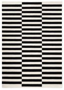 Covor negru-alb reversibil/țesut manual din lână 160x230 cm Donna – Hanse Home
