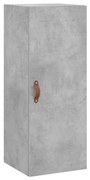 vidaXL Dulap montat pe perete, gri beton, 34,5x34x90 cm