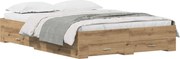 vidaXL Cadru de pat Stejar Artizanal 140 x 190 cm Lemn compozit