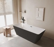 Cada acril freestanding, Negru Mat/Alb lucios, 160x75x58 cm, 5038S