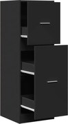 vidaXL Dulap de farmacie, negru, 40x41x118 cm, lemn prelucrat