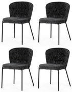 Set de scaune de sufragerie Bouclé CT-W1077 GREY2,4 buc.