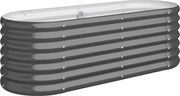 vidaXL Strat înălțat grădină 114x40x36 cm oțel galvanizat