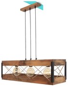 Lustra suspendata rustica fabricata manual din lemn Xara