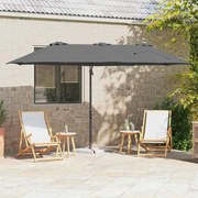 vidaXL Parasol cu braț cantilever pentru grădină Antracit