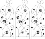 vidaXL Gard de Grădină cu blocare 3 pcs Negru 112 x 39,5 cm Oțel