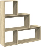 vidaXL Bibliotecă/separator 3 niveluri stejar sonoma 123x29x123cm lemn