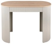 Masă consolă bej din metal 40x100 cm Estriado – Leitmotiv