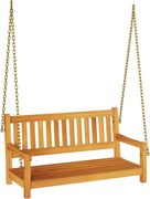 vidaXL Bancă swinging Maro 110 x 56 x 58.5 cm Lemn Solid de Acacia
