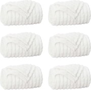 vidaXL Pături de aruncat 6 pcs Alb 150 x 130 cm Molton