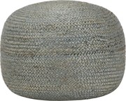 vidaXL Taburet lucrat manual, verde olive, 45x30 cm, iută