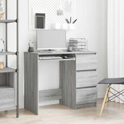 vidaXL Birou, gri sonoma, 90x45x76 cm, lemn prelucrat