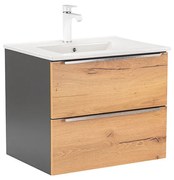 Dulap inferior Vario Trim 60 cu lavoar antracit-stejar