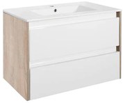 Dulap de bază Porto 80 cu chiuvetă, stejar sonoma-alb