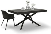 MASA CLEO EXTENSIBILA CU PICIOR METALIC - OTEL OXIDAT - 140 cm / 90 / h 77