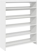 vidaXL Pantofar, alb, 80x25x100 cm, lemn prelucrat