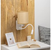 Lampă LED de perete Brilagi NUBILA 1xE27/25W/230V + LED/3W alb/maro deschis